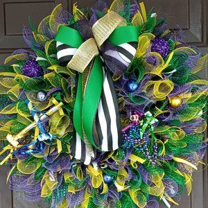 Mardi Gras Wreath